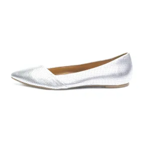 5Th Avenue Ballerinas Leather Silver Colour For Women