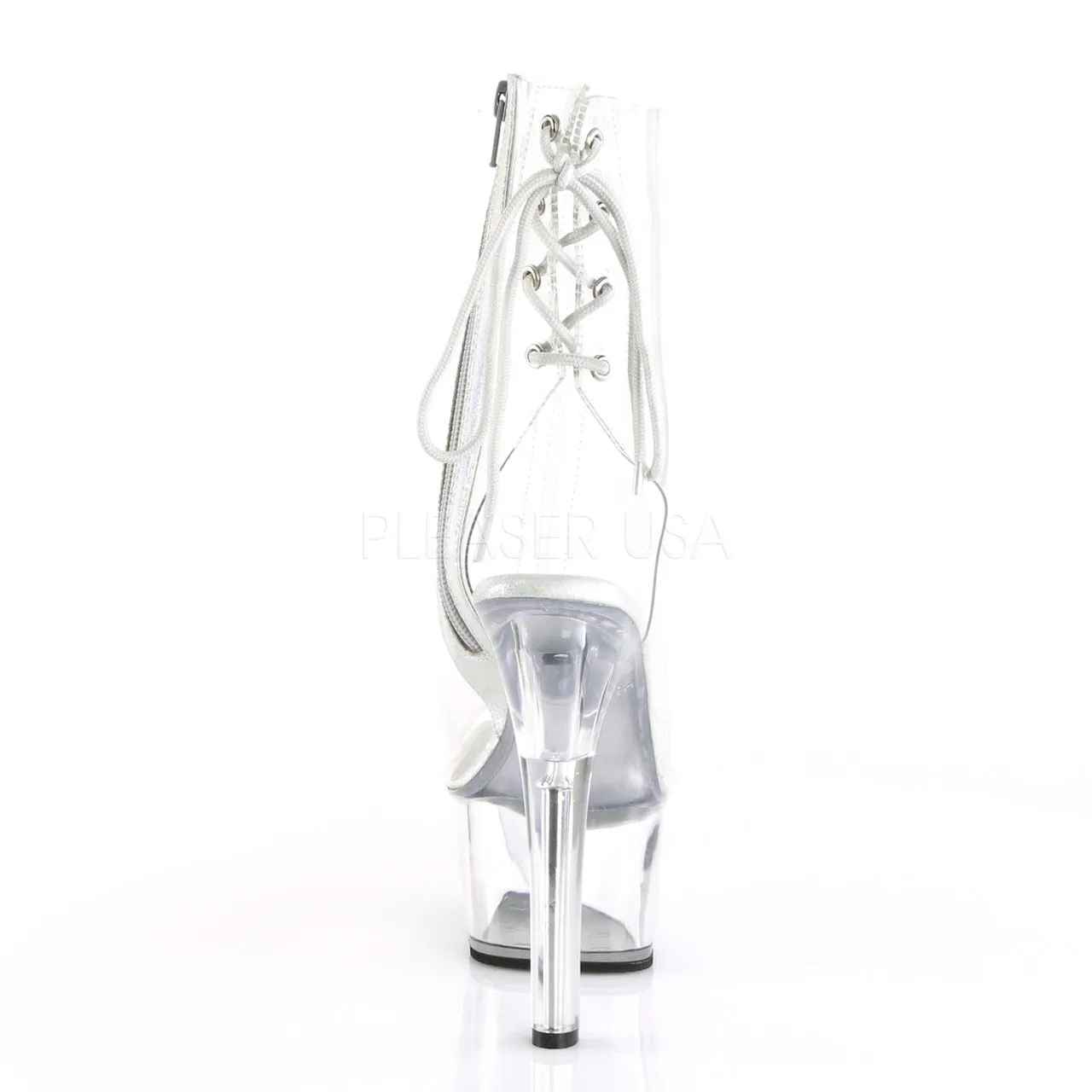 6" Heel Clear Open Toe-Heel Platform Boot*