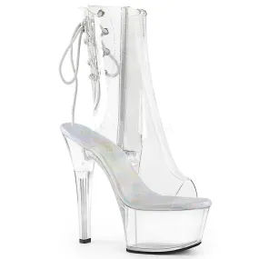 6" Heel Clear Open Toe-Heel Platform Boot*