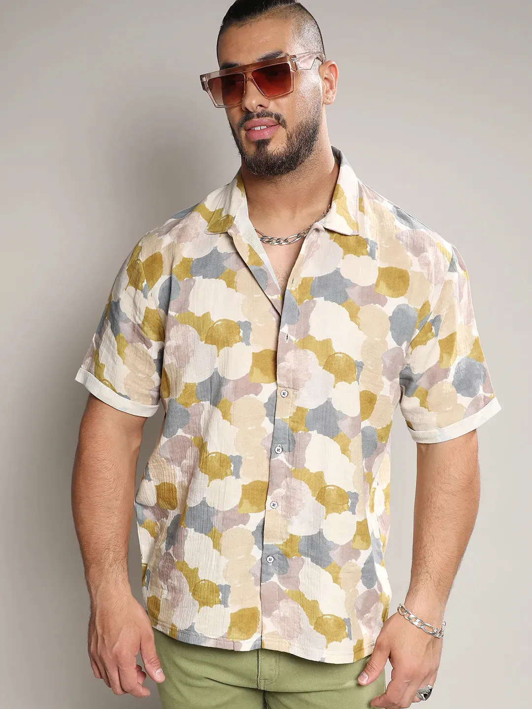 Abstract Print Shirt Instafab Plus