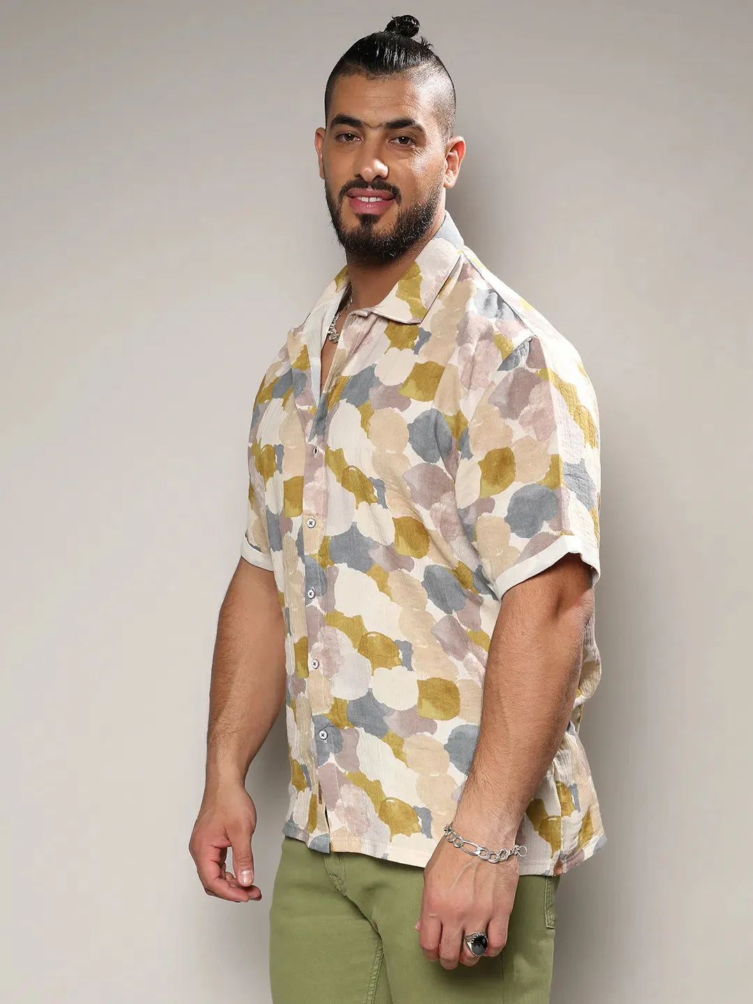 Abstract Print Shirt Instafab Plus