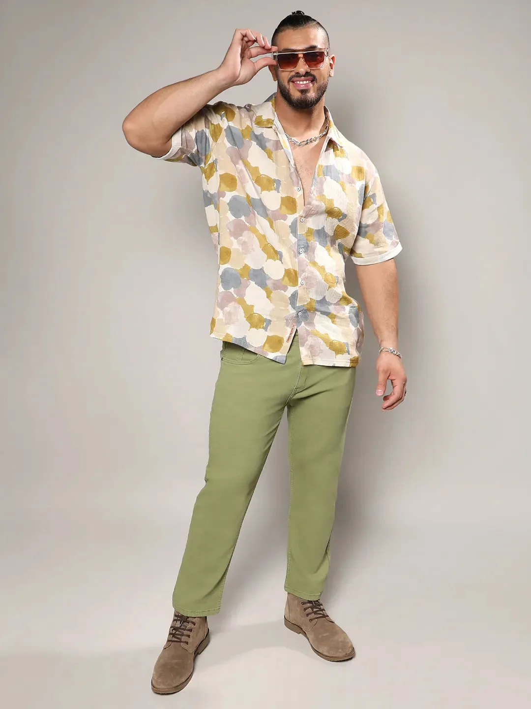 Abstract Print Shirt Instafab Plus