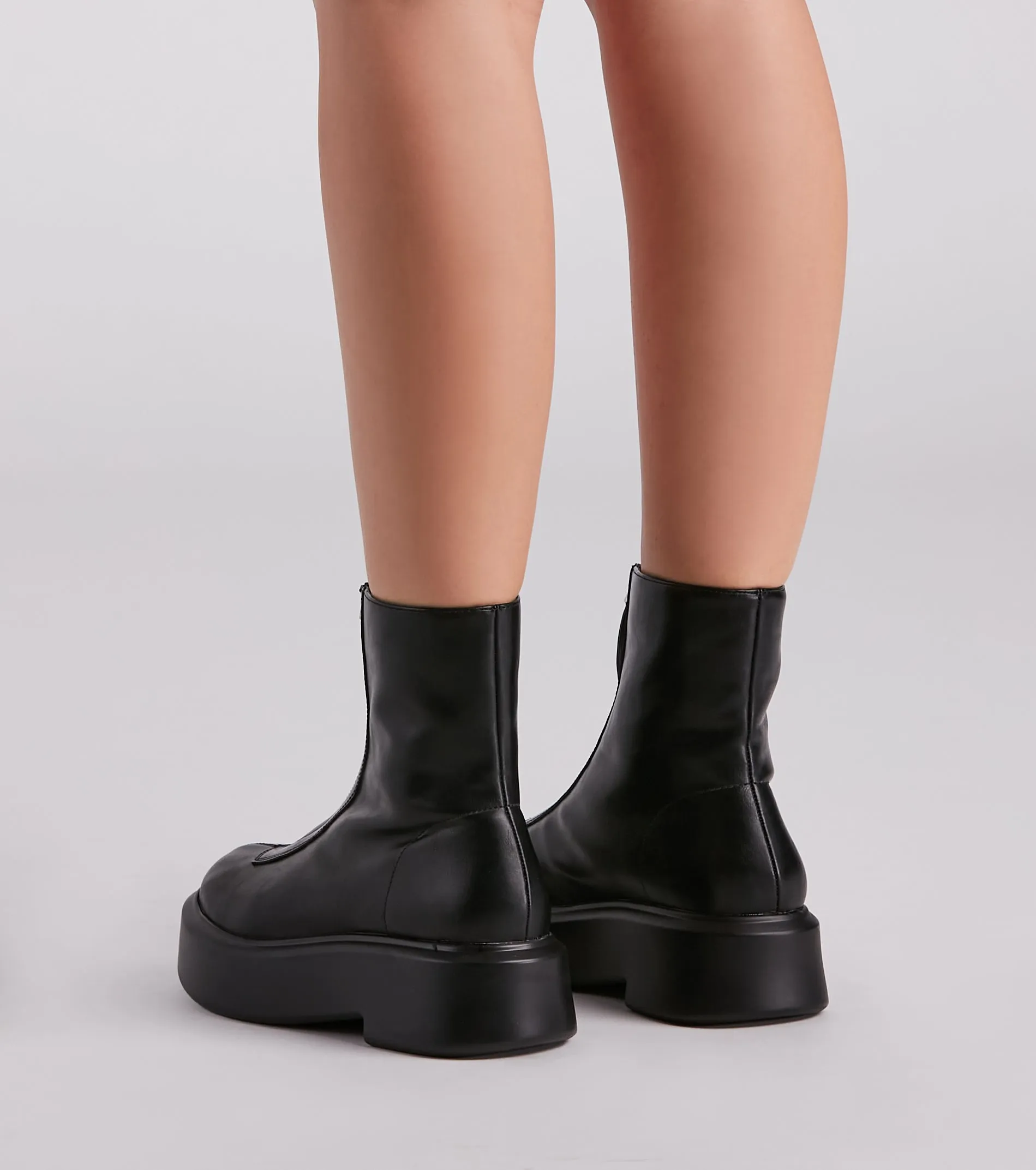 Add Some Edge Zip-Up Platform Booties