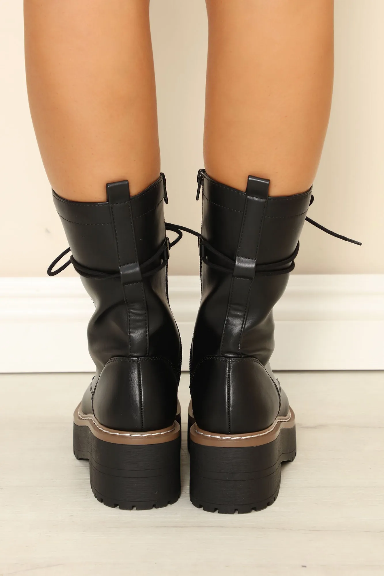 Ain't No Doubt Platform Booties - Black