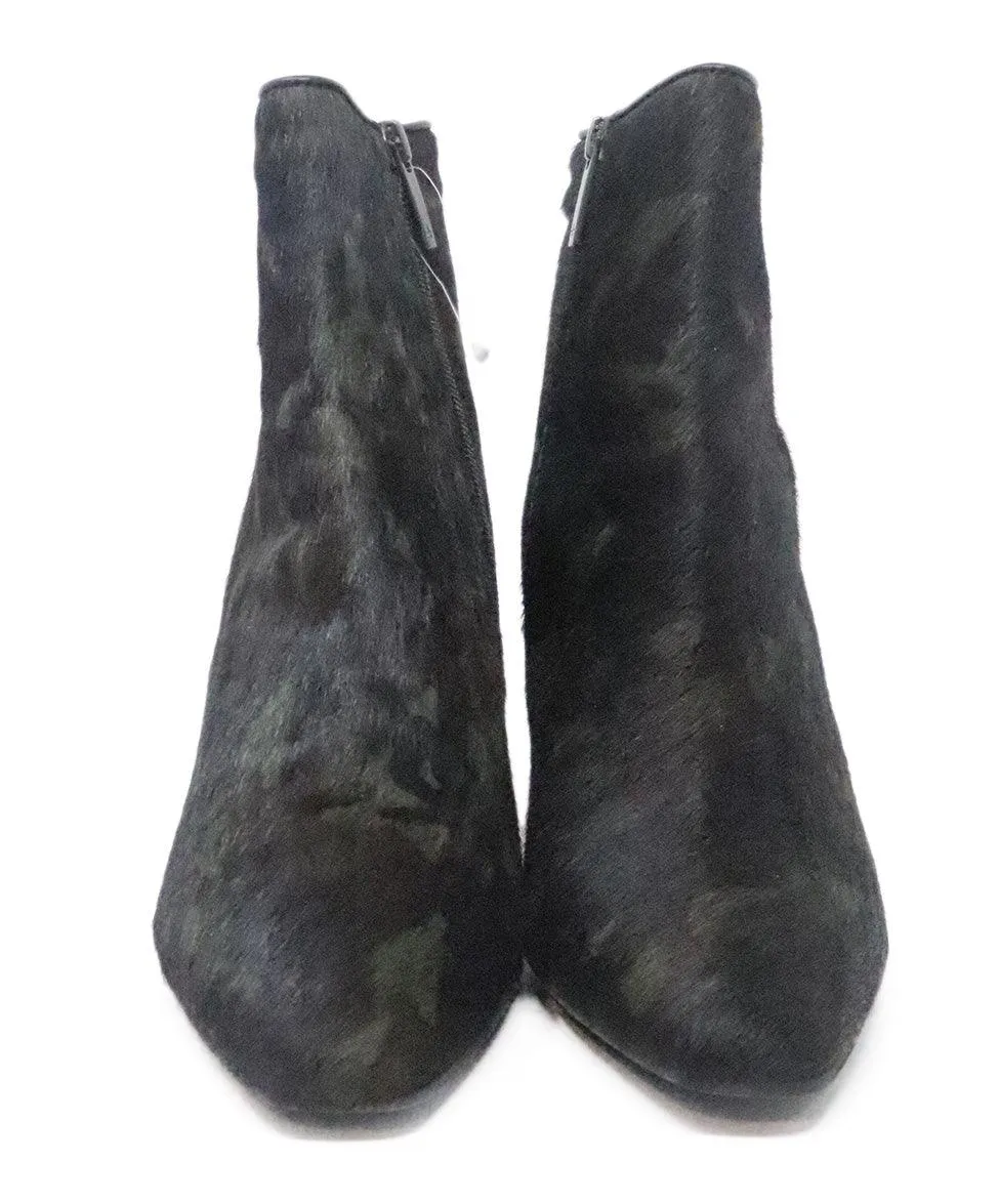 Aquatalia Green Camouflage Fur Booties sz 9