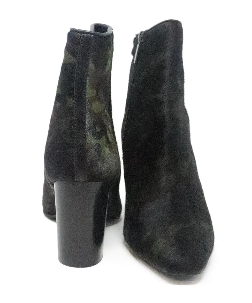 Aquatalia Green Camouflage Fur Booties sz 9