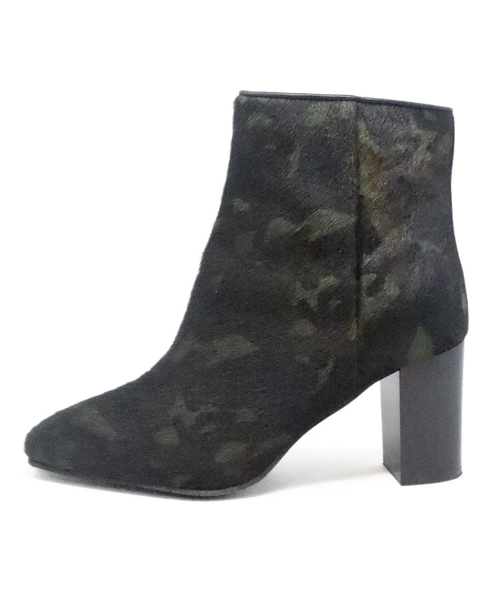 Aquatalia Green Camouflage Fur Booties sz 9