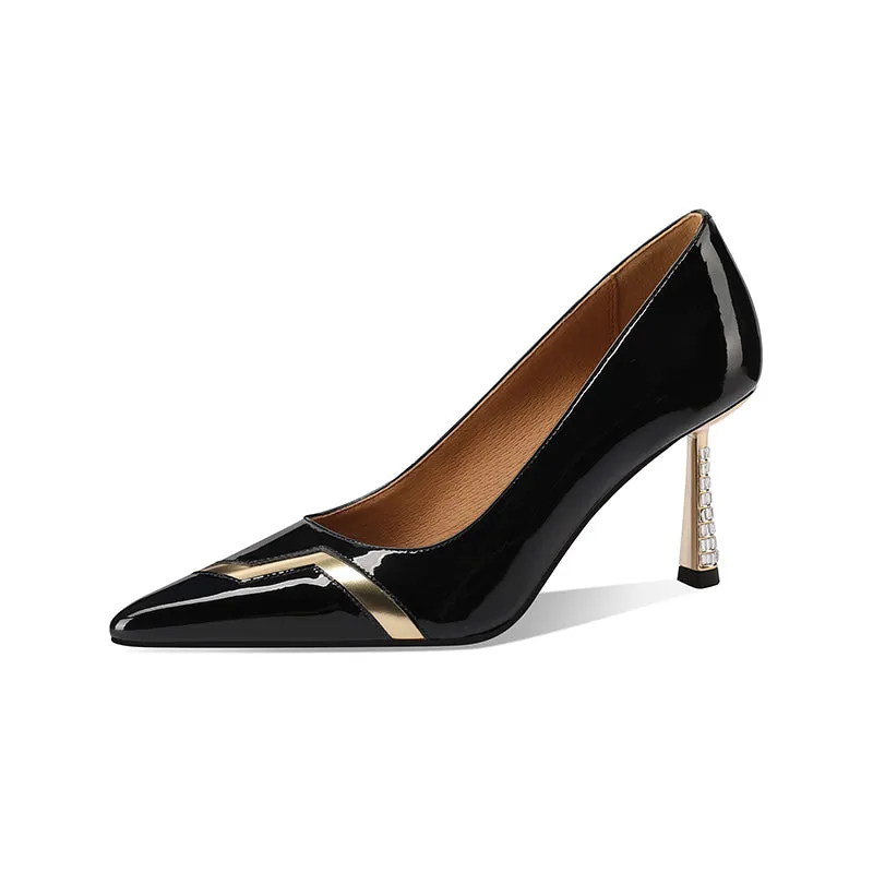 Auburnyx Ebonique Office Stilettos