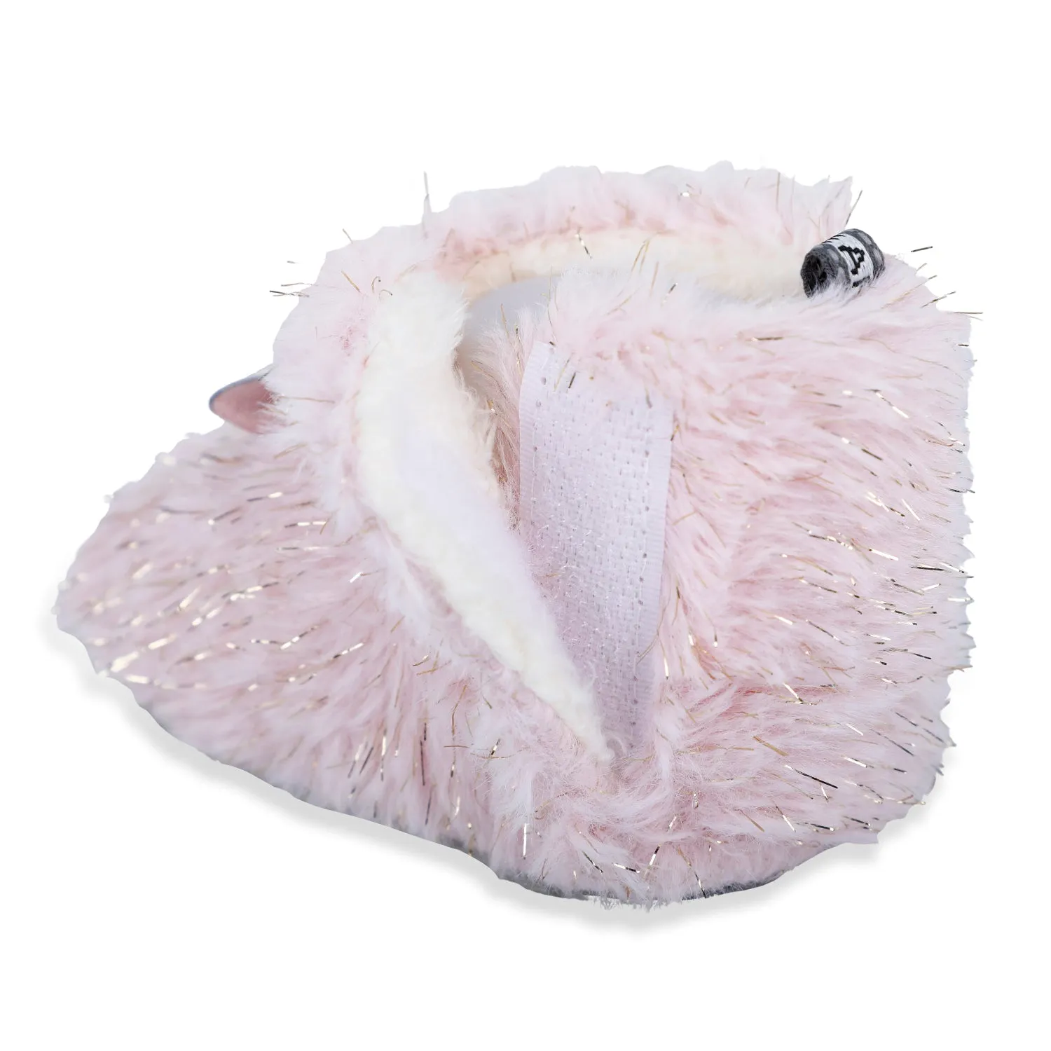 Baby Moo Papa's Angel Velcro Warm Furry Booties - Pink