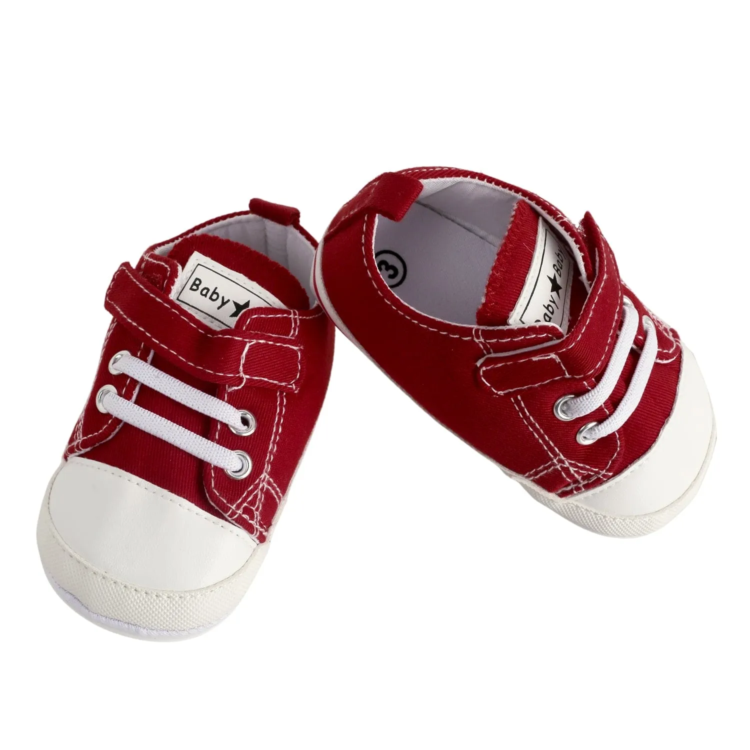 Baby Moo Red Velcro Sneakers