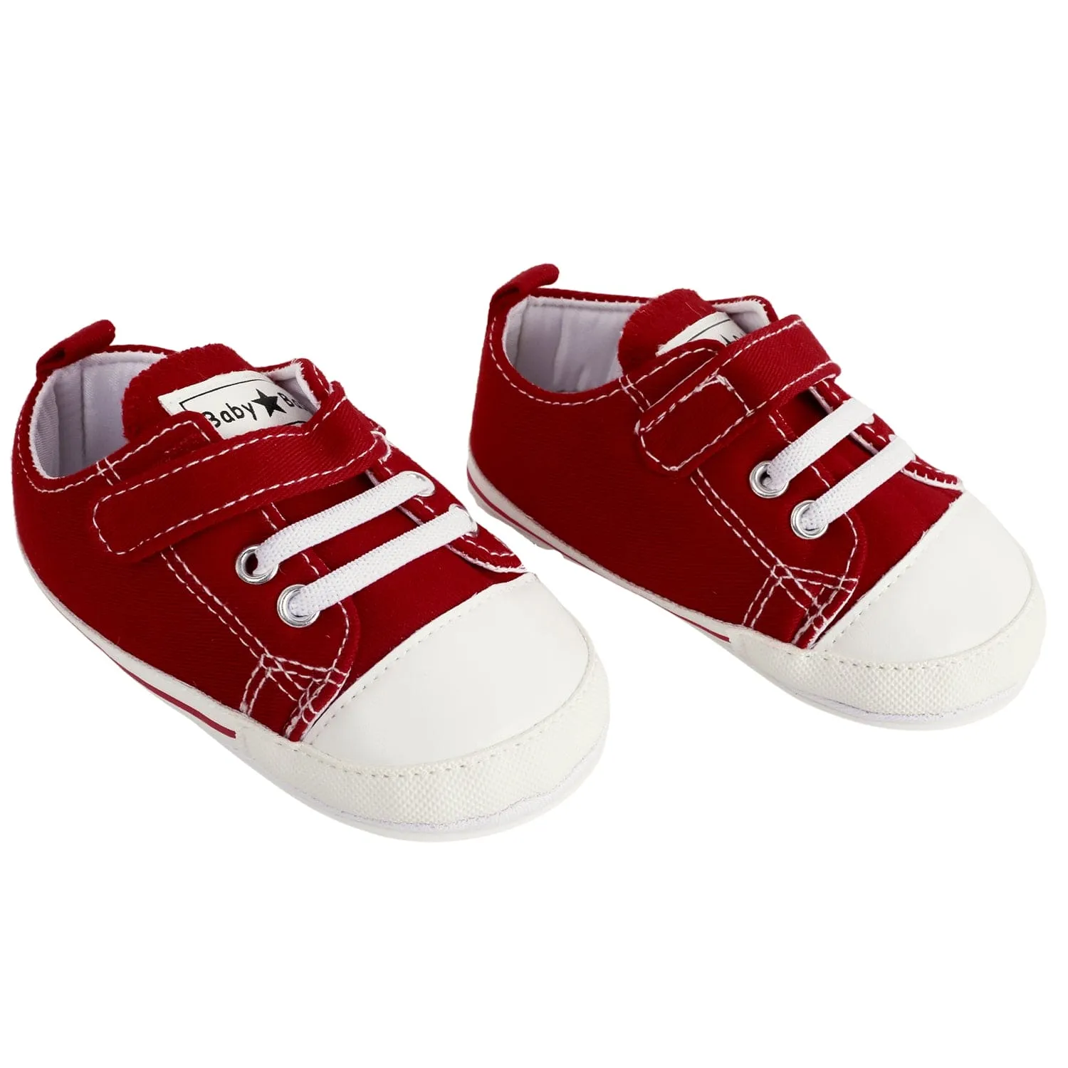 Baby Moo Red Velcro Sneakers