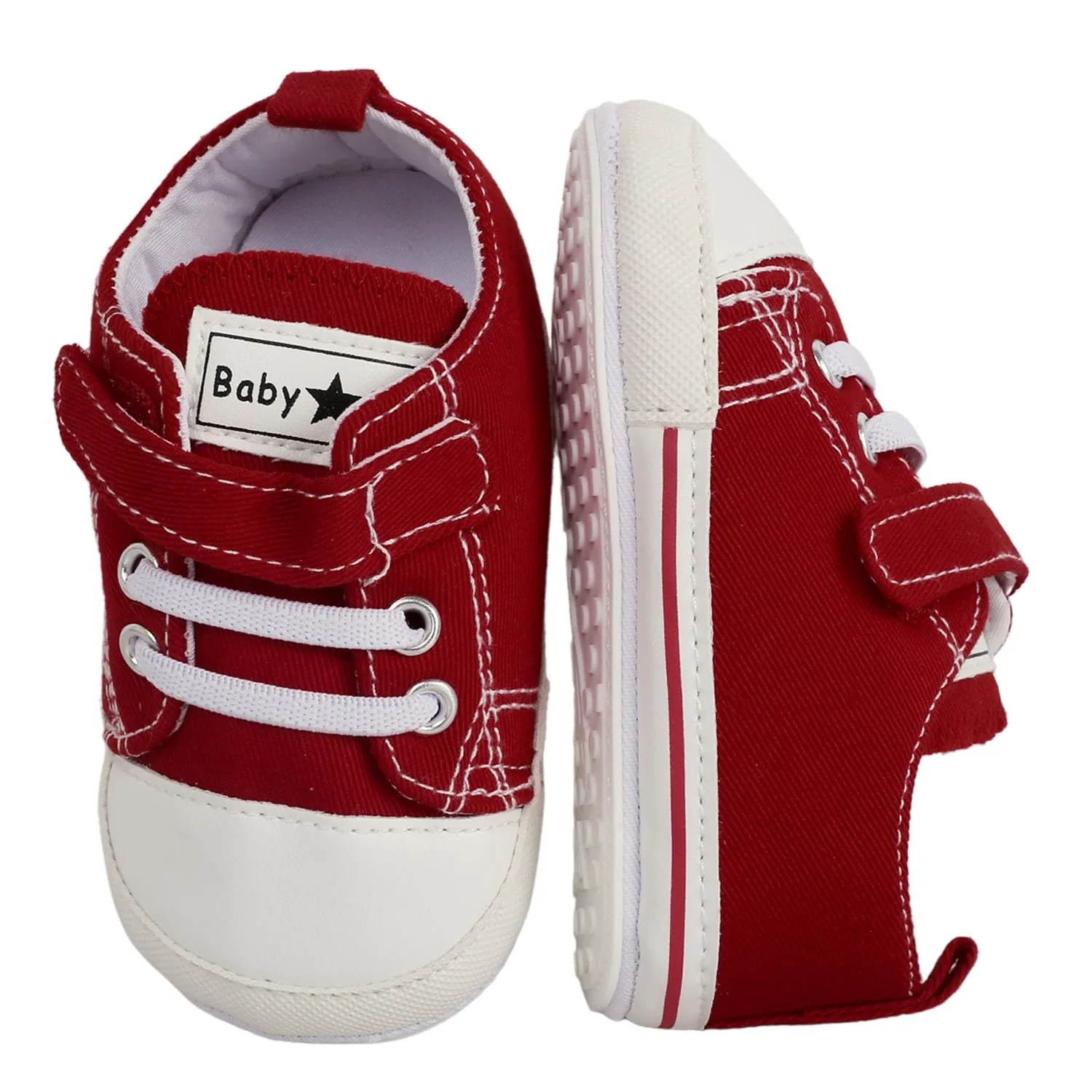 Baby Moo Red Velcro Sneakers