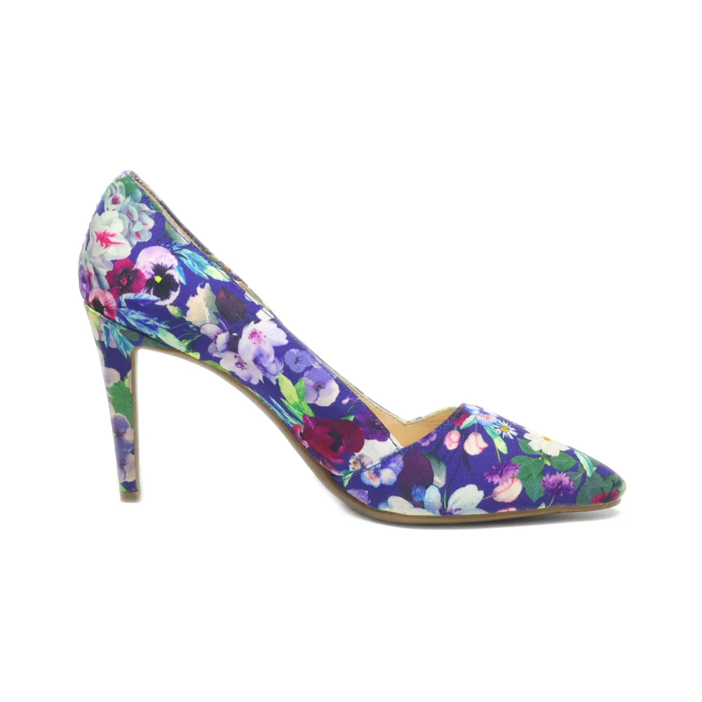 Bar High-Heel Shoes Fabric Blue Colour For Women