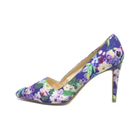 Bar High-Heel Shoes Fabric Blue Colour For Women