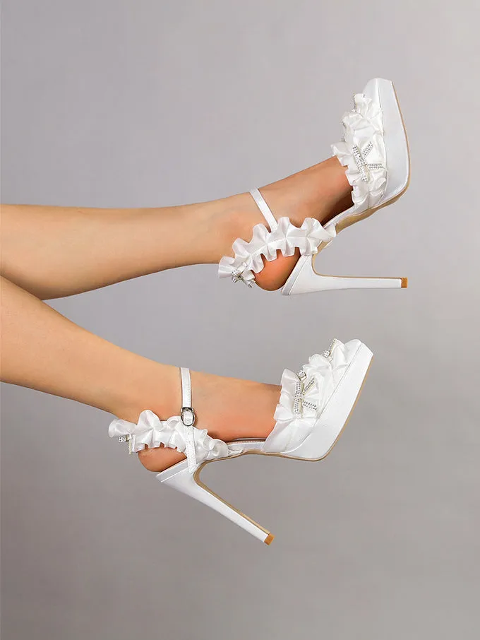 Bellflower Bow Rhinestone Pumps