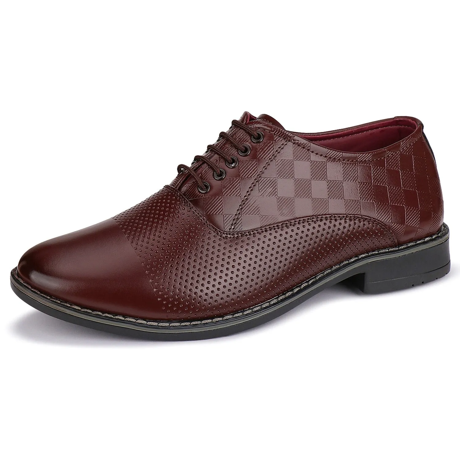 Bersache Comfortable Formal Outdoor Stylish Officewear Partywear Shoes For Men 9097(Brown)