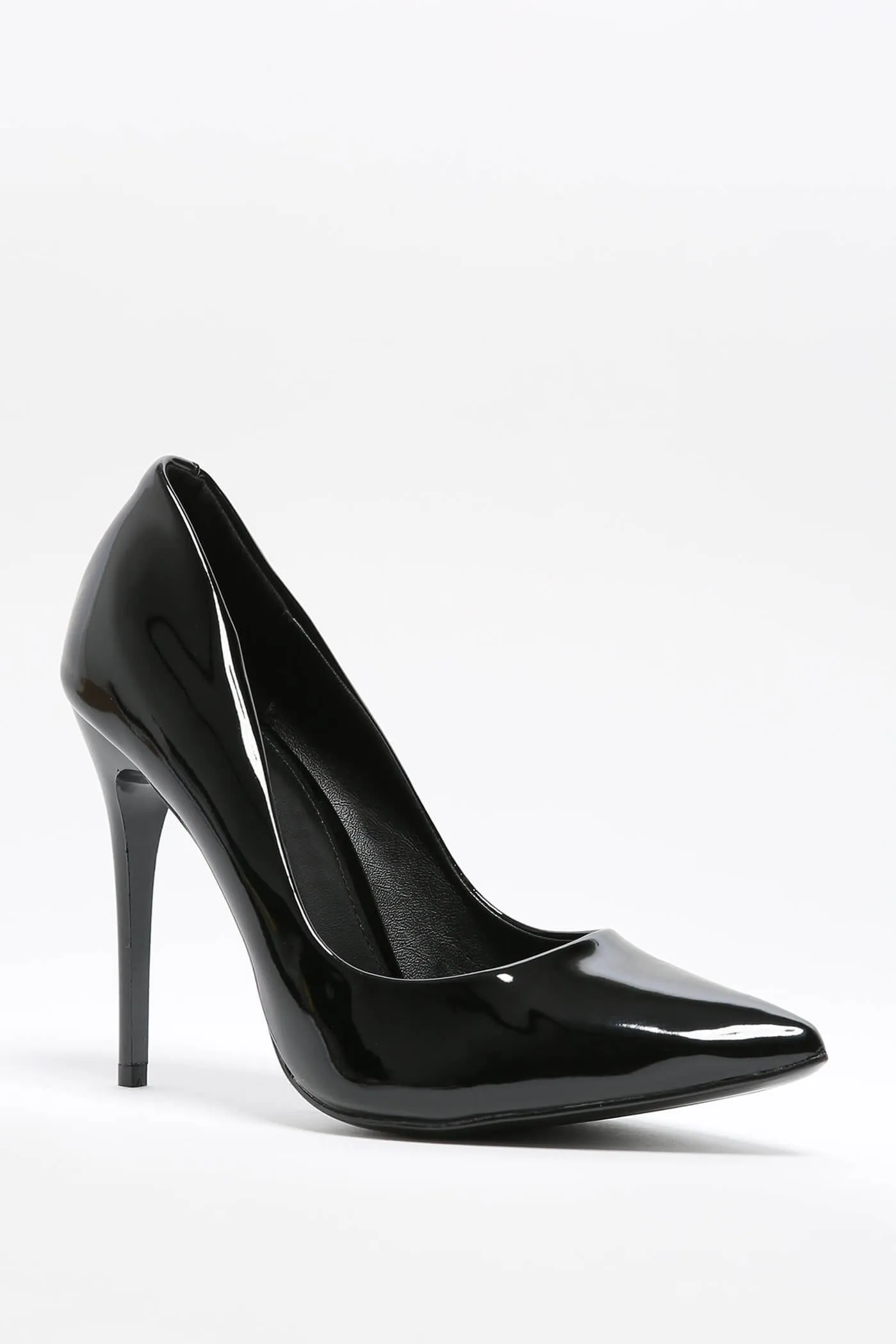 Black Patent Pointed Stiletto Heels