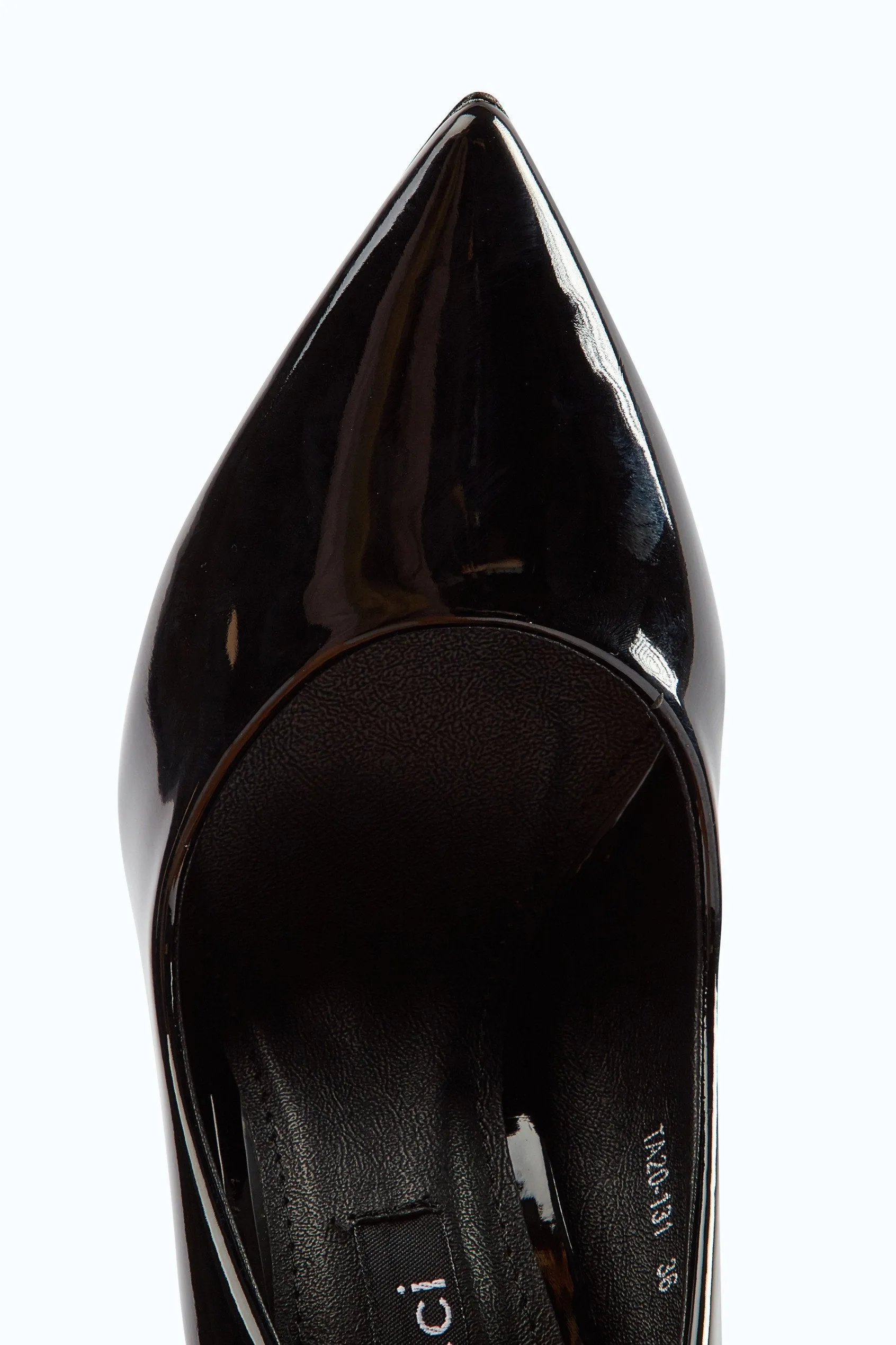 Black Patent Pointed Stiletto Heels