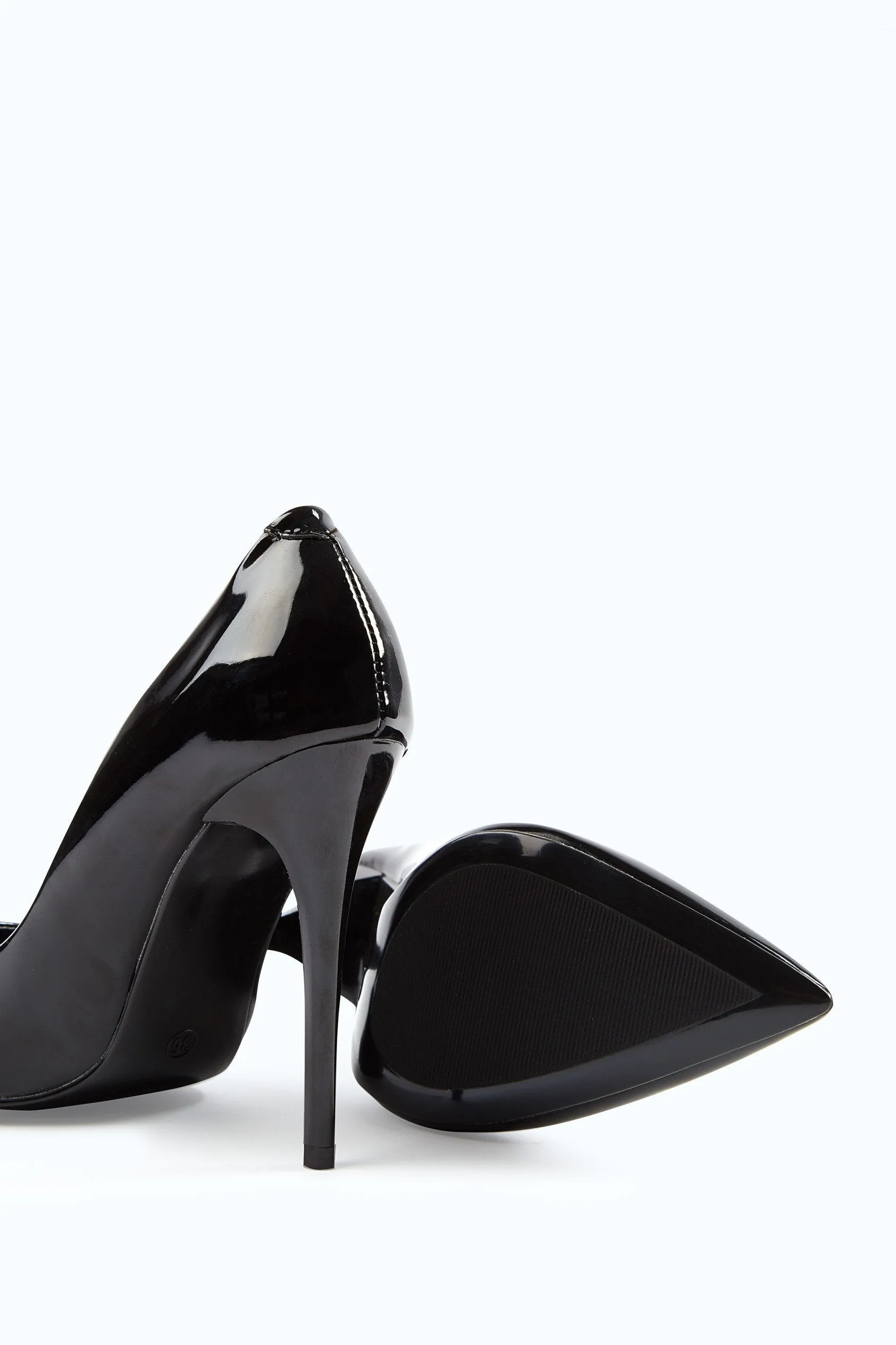 Black Patent Pointed Stiletto Heels