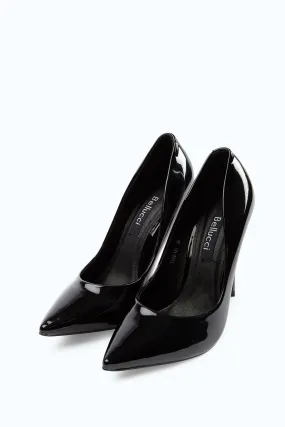 Black Patent Pointed Stiletto Heels