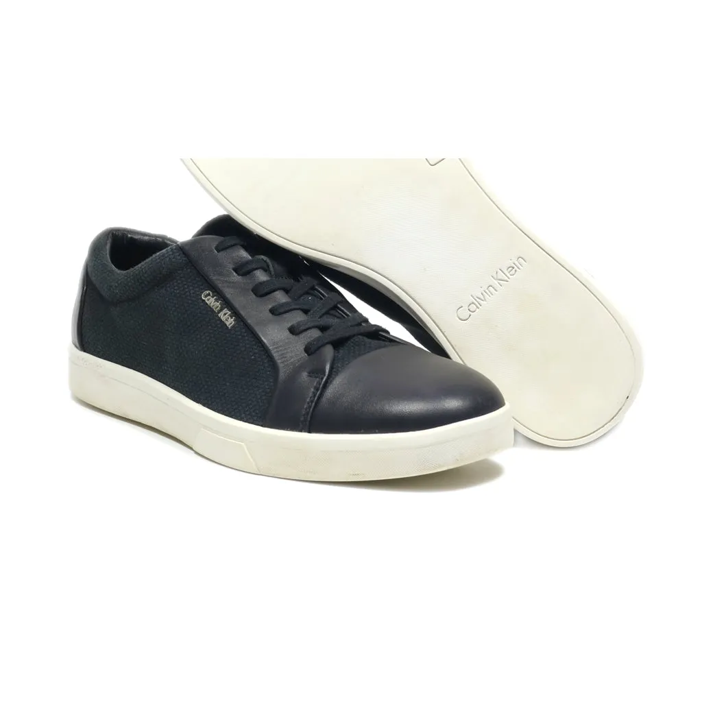 Calvin Klein Casual Lace Ups Fabric Black Colour For Men