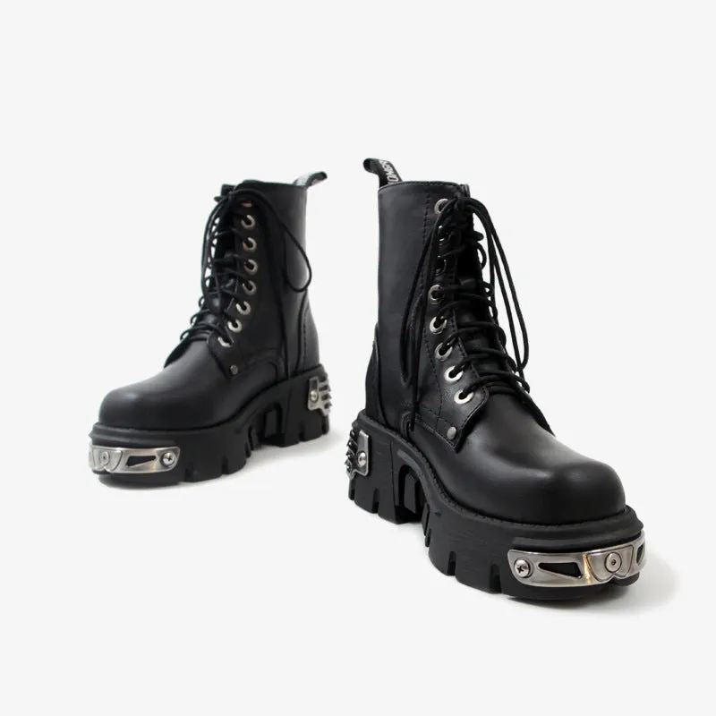 Celestial Charm Booties - England Style Lace-Up Boots by The Nevermore