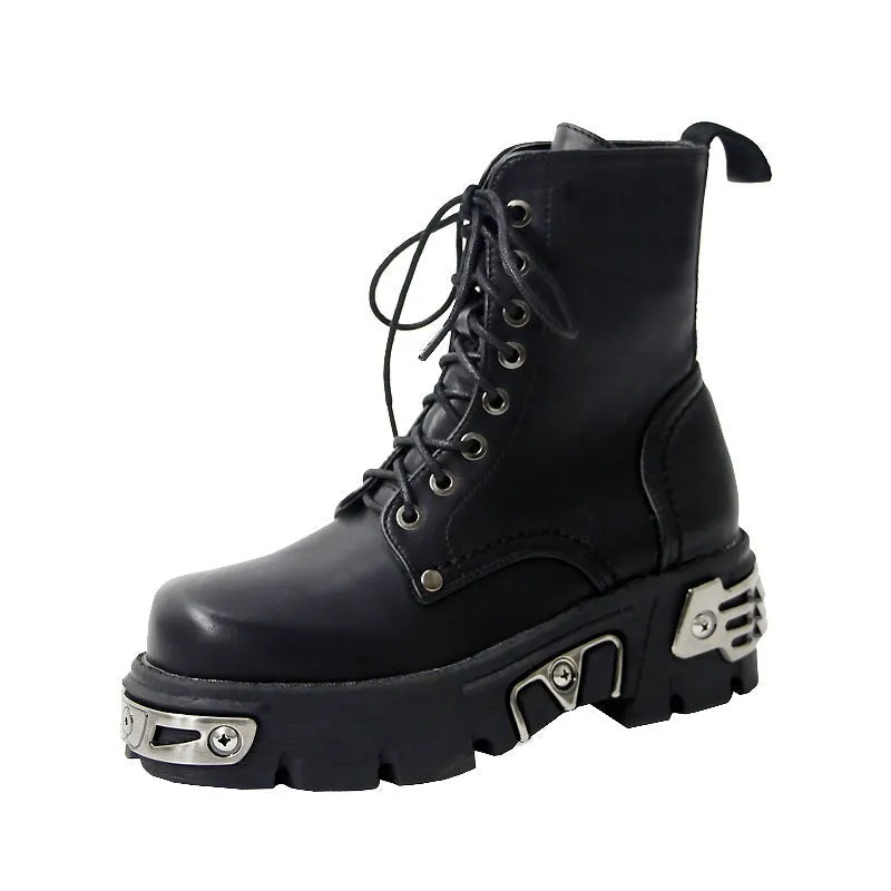 Celestial Charm Booties - England Style Lace-Up Boots by The Nevermore