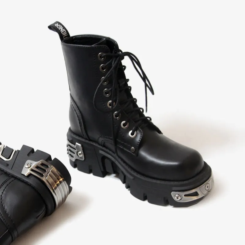 Celestial Charm Booties - England Style Lace-Up Boots by The Nevermore