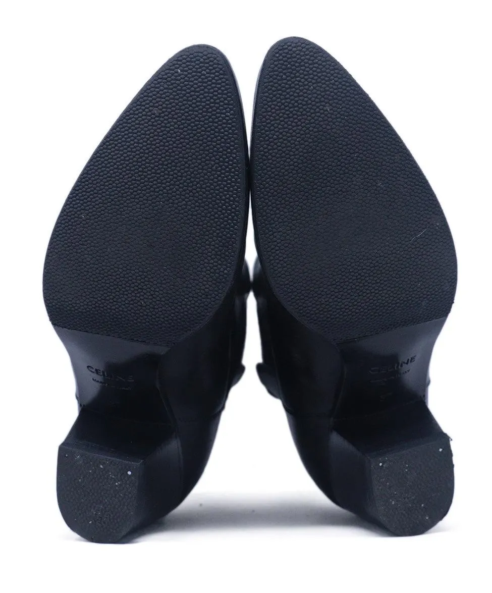 Celine Black Leather Booties sz 7