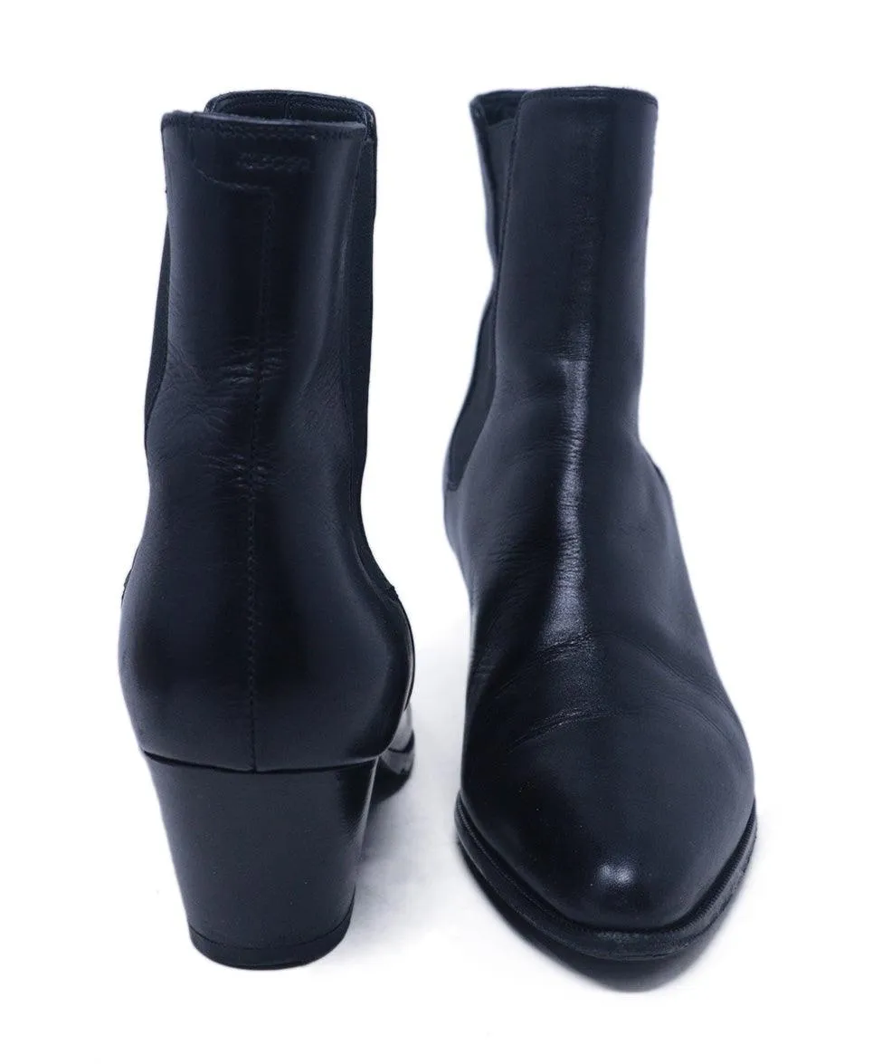 Celine Black Leather Booties sz 7