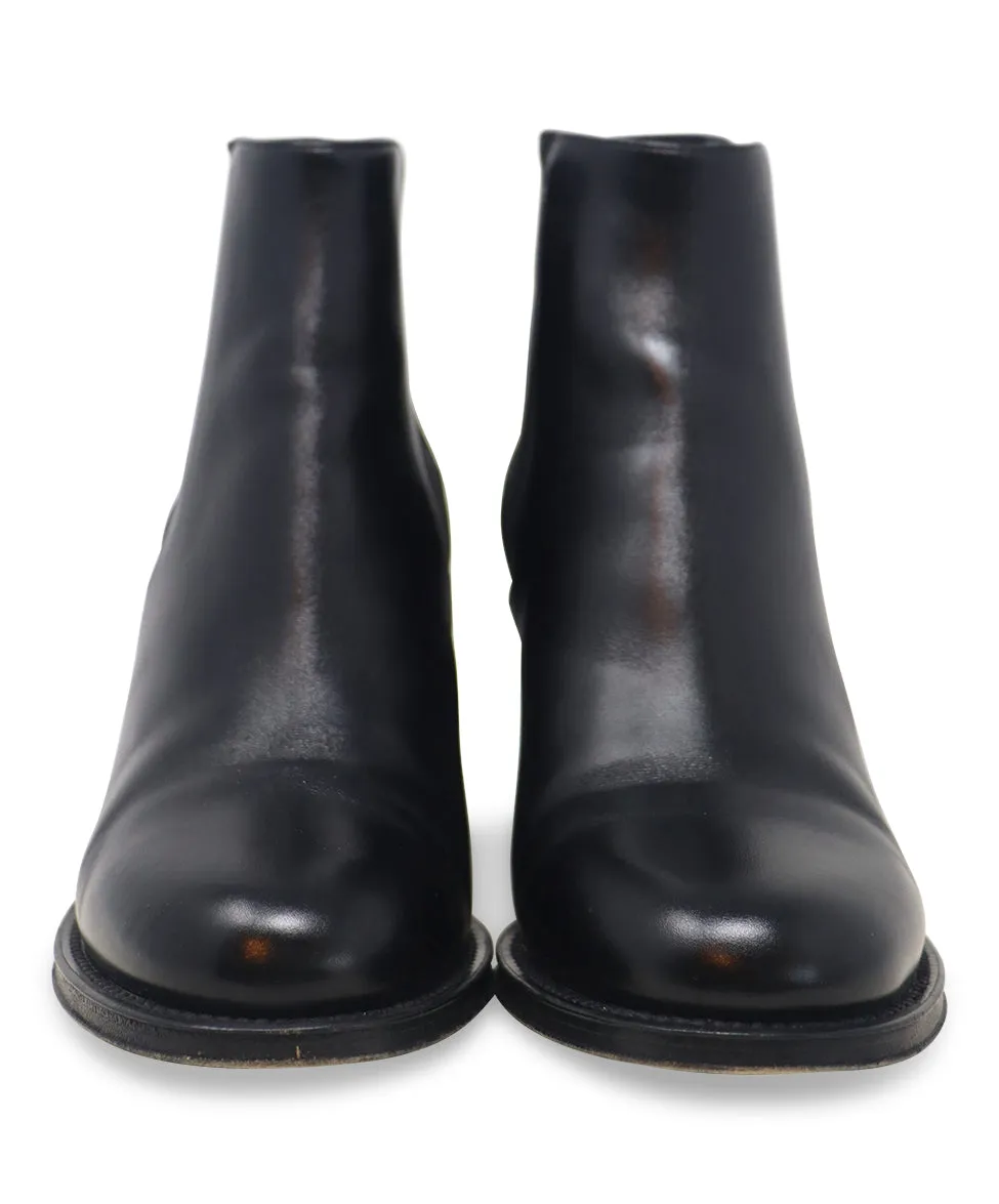 Chanel Black Leather Booties sz 7