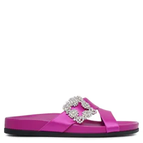 Chilanghi pink satin flat sandals