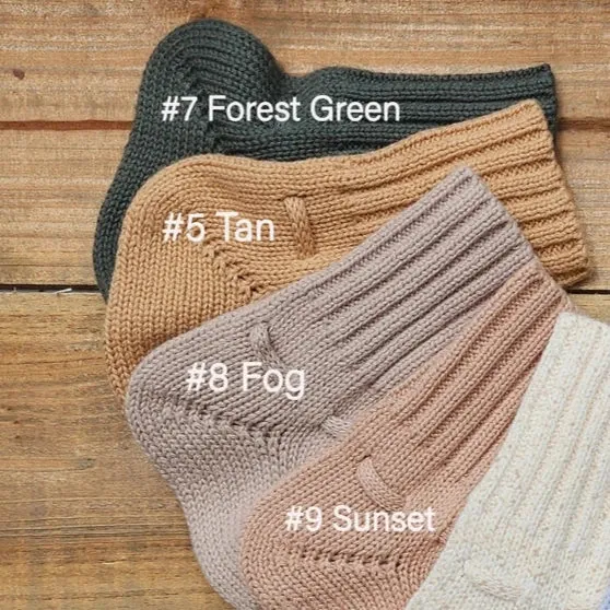 Cotton Knit Baby Booties - Sunset