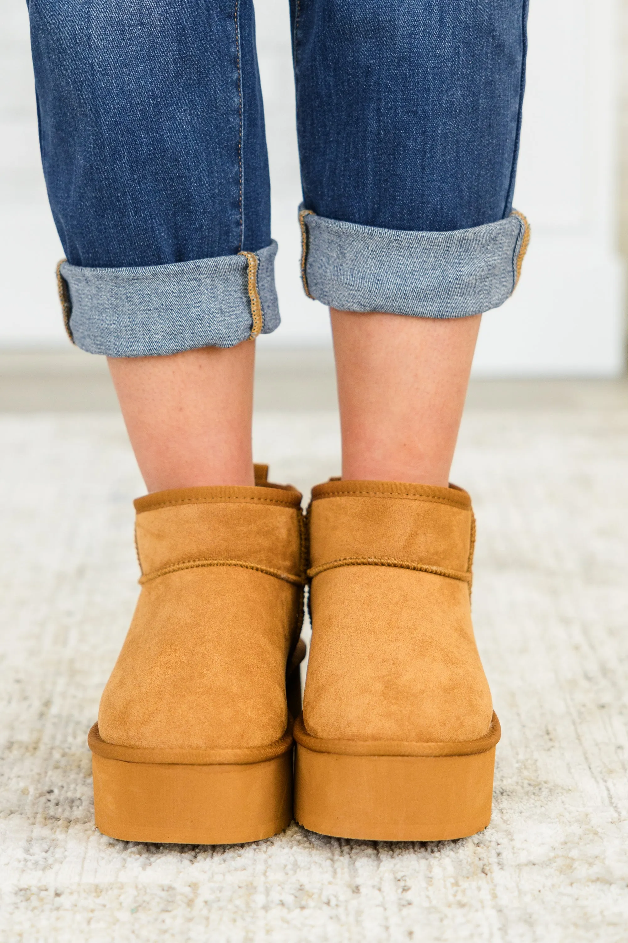 Cozy In Comfort Booties, Tan