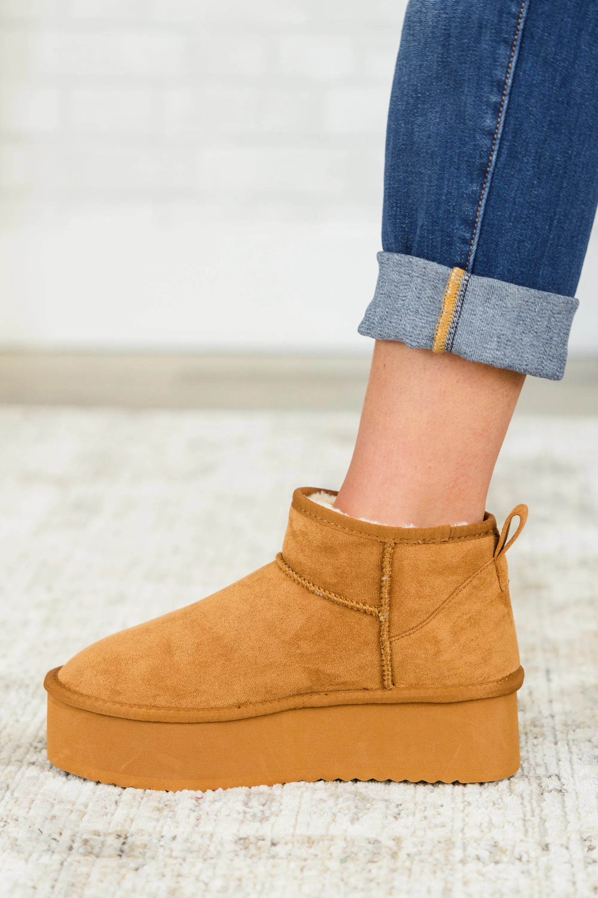 Cozy In Comfort Booties, Tan