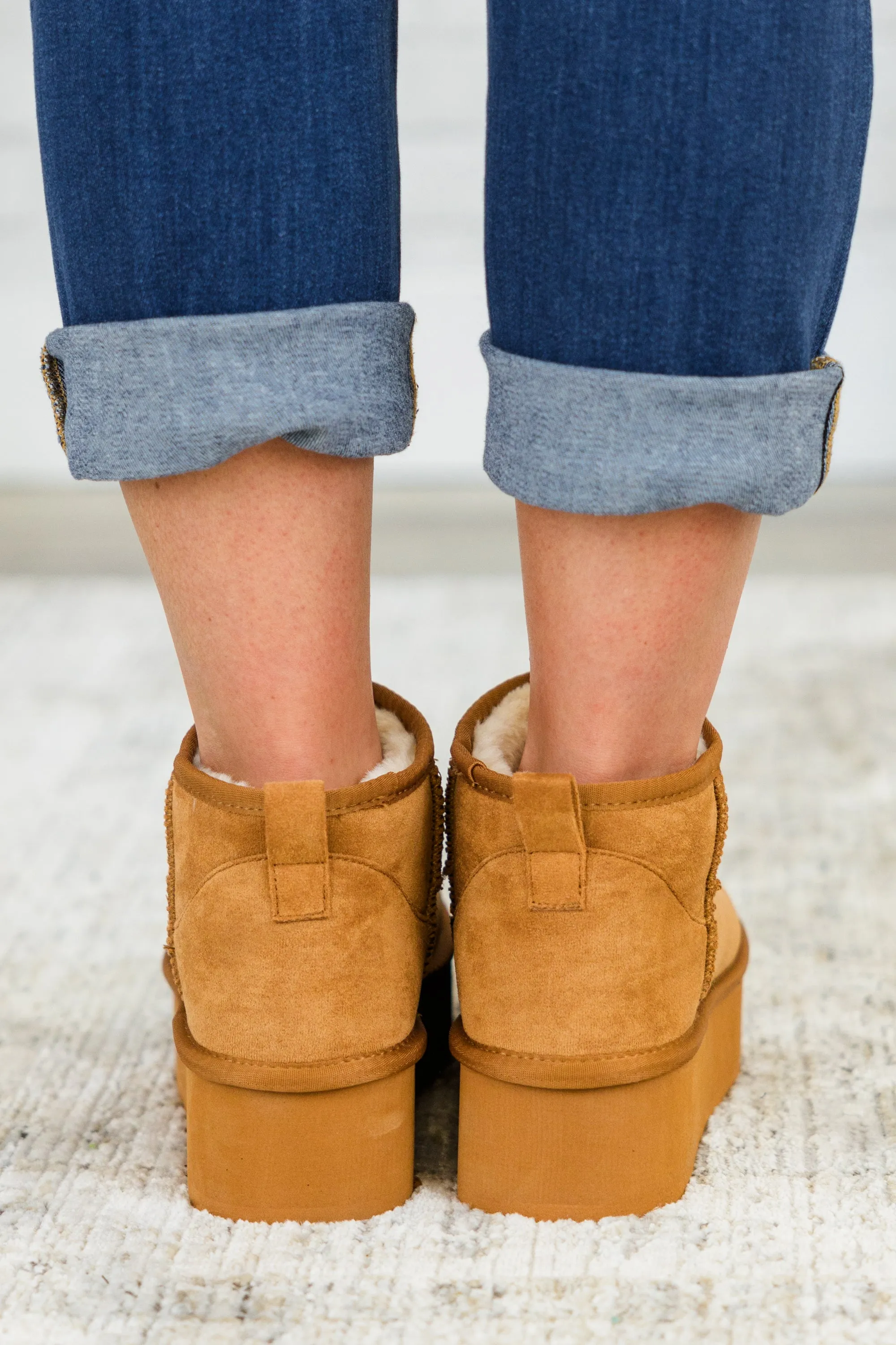 Cozy In Comfort Booties, Tan