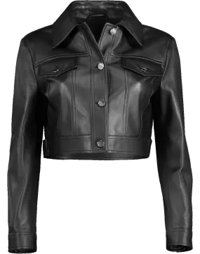 Cropped Leather Jacket