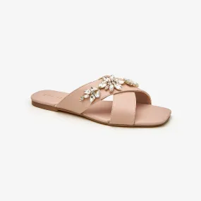 Cross Embellished Flats