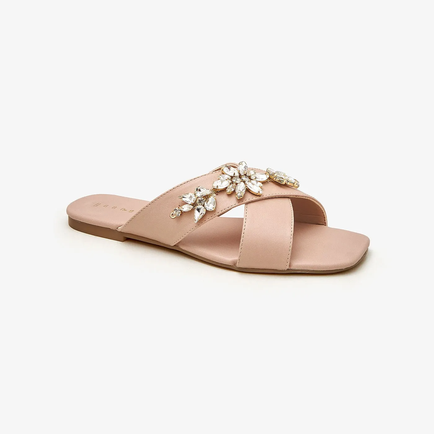 Cross Embellished Flats