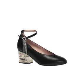 Crystal Logo Heel  Pump