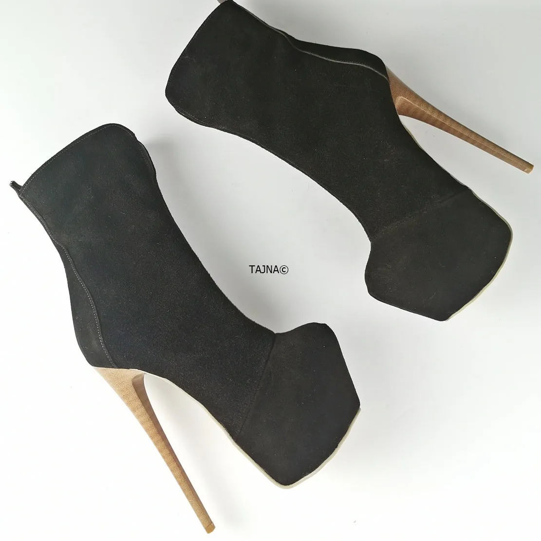 Dark Chocolate Suede Platform Boots