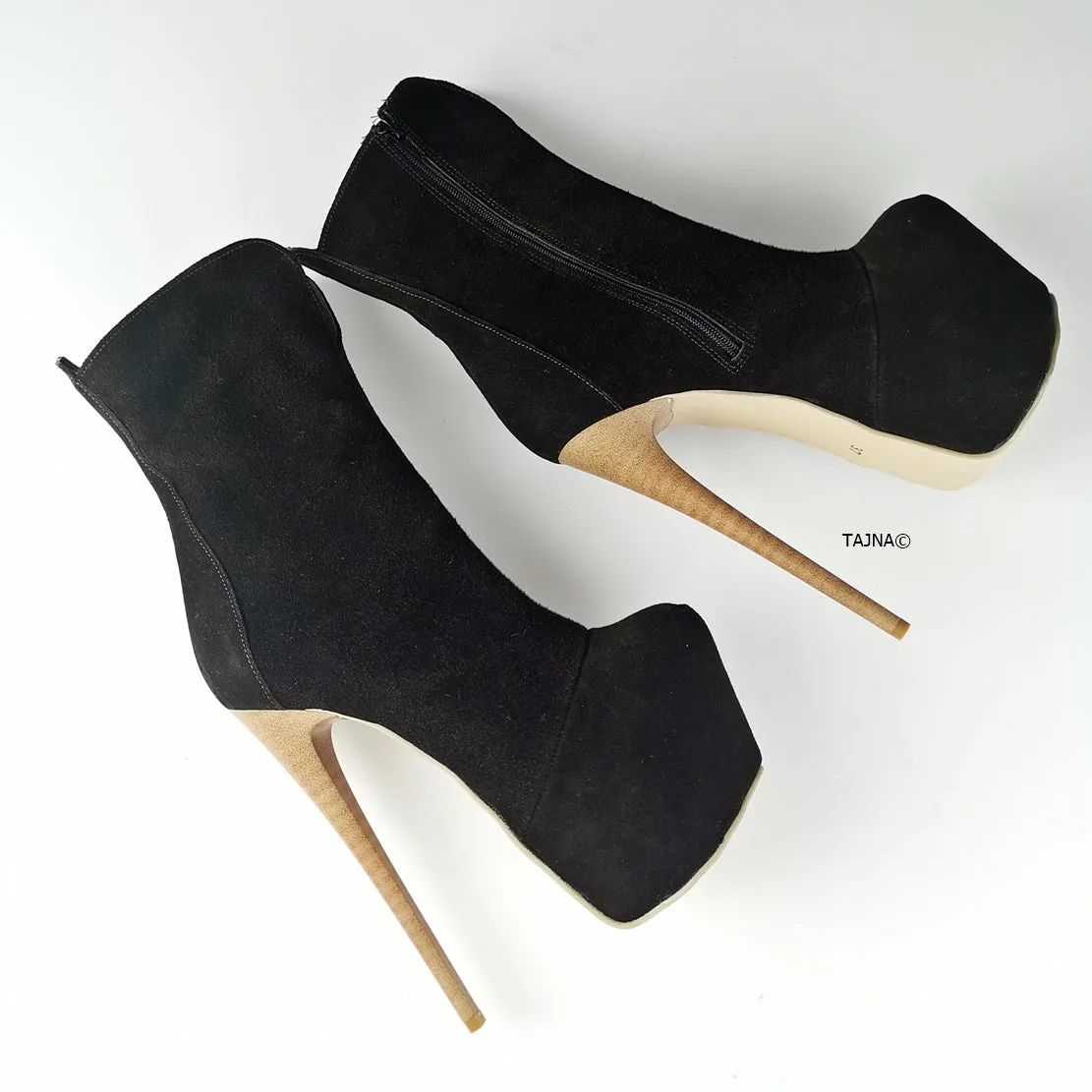 Dark Chocolate Suede Platform Boots