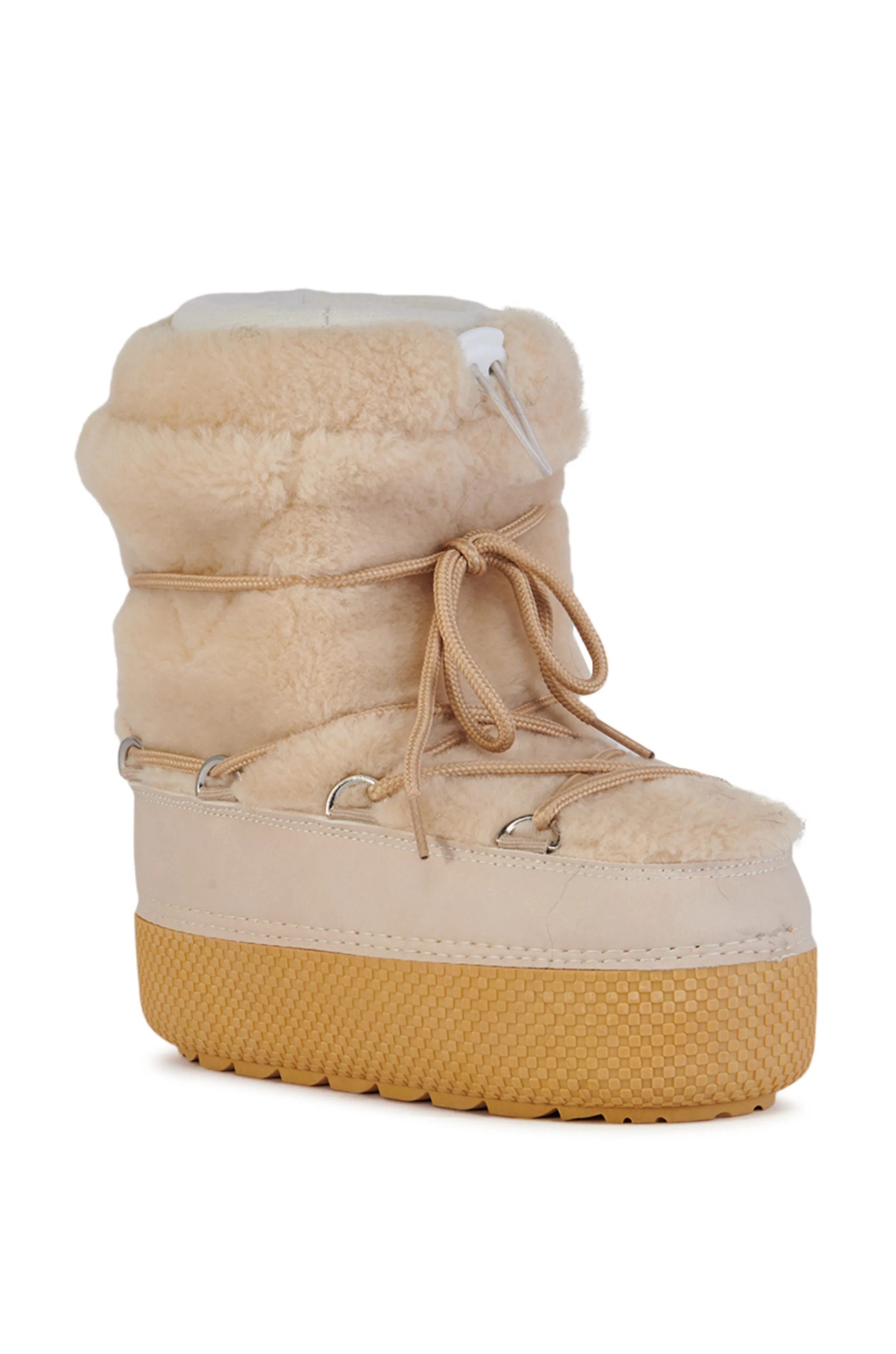 DAYLEN-BEIGE FLAT SNOW BOOTIE