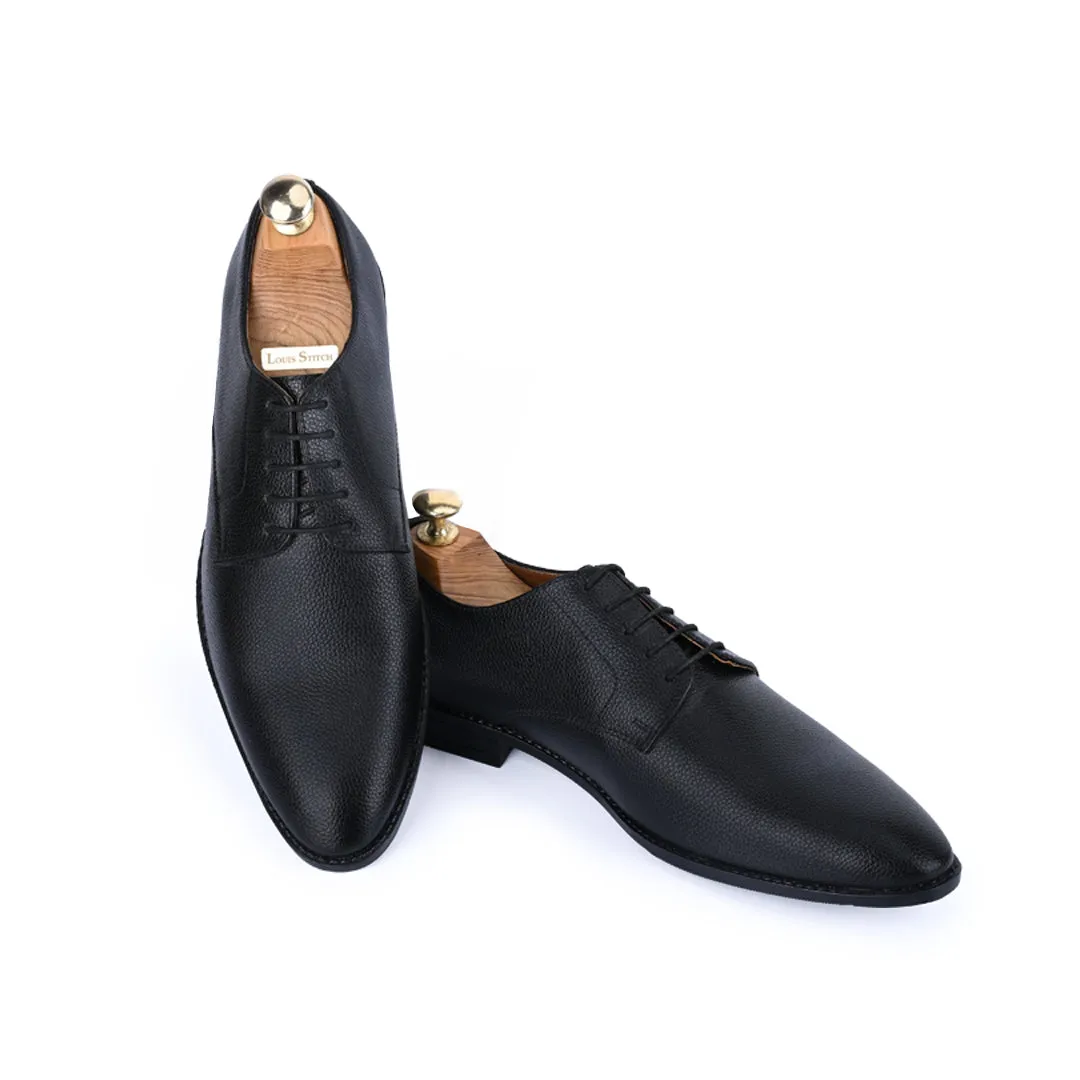 Derby Jet Black Shoes       for Men