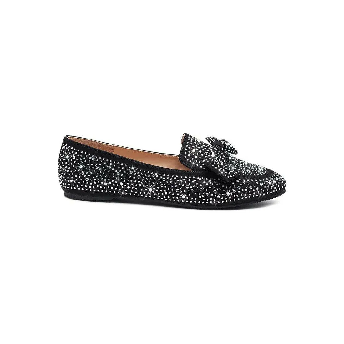 Dewdrops Embellished Casual Bow Loafers