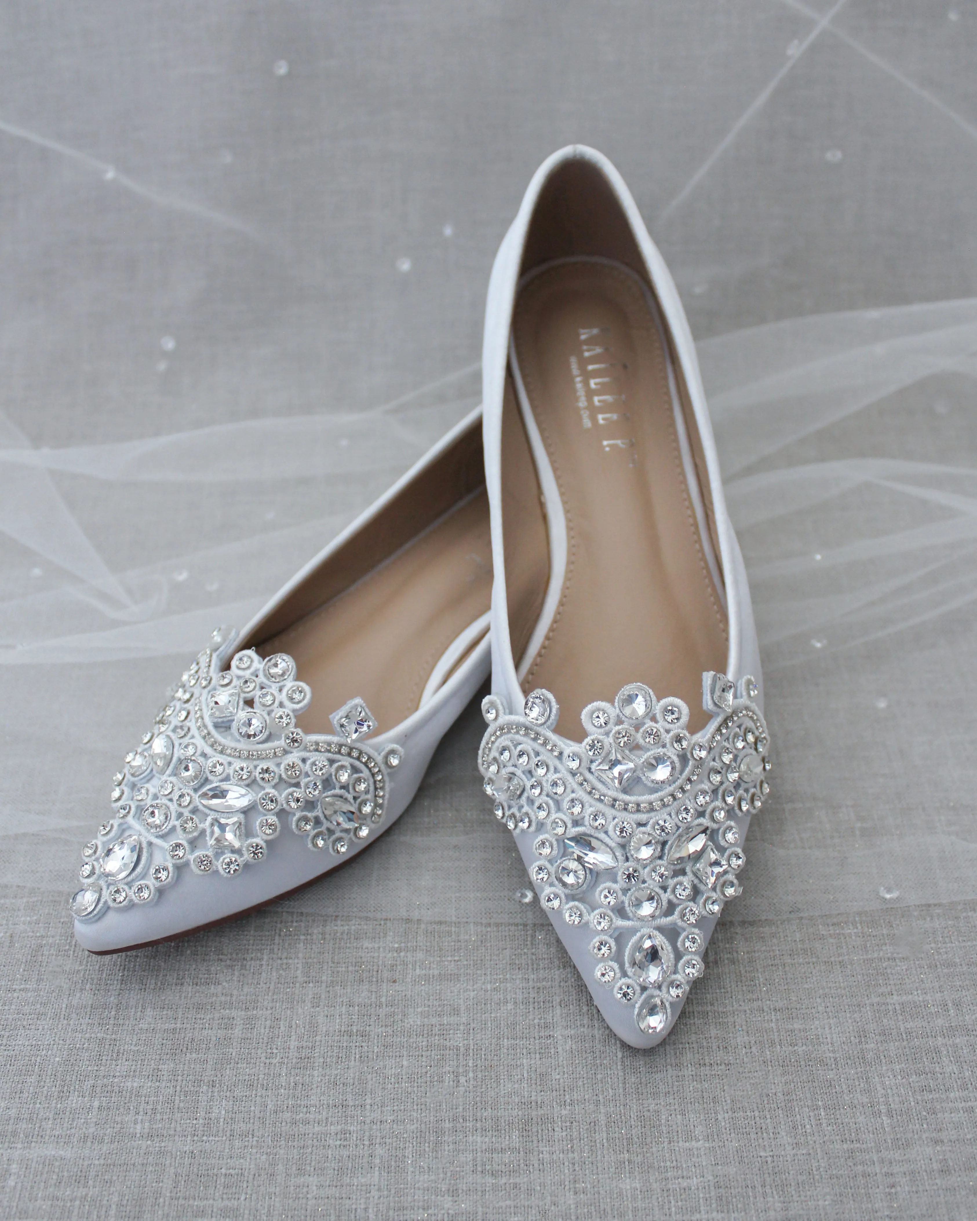 Embellished Rhinestones Wedding Flats