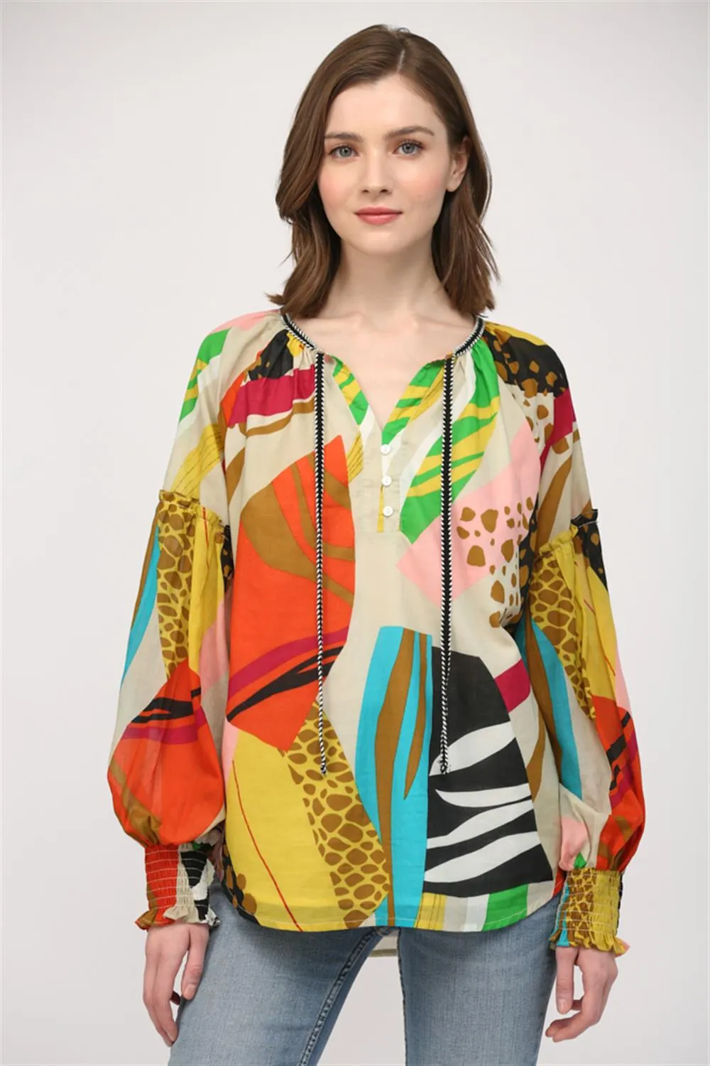 Faith Multicolor Print Dress Or Blouse