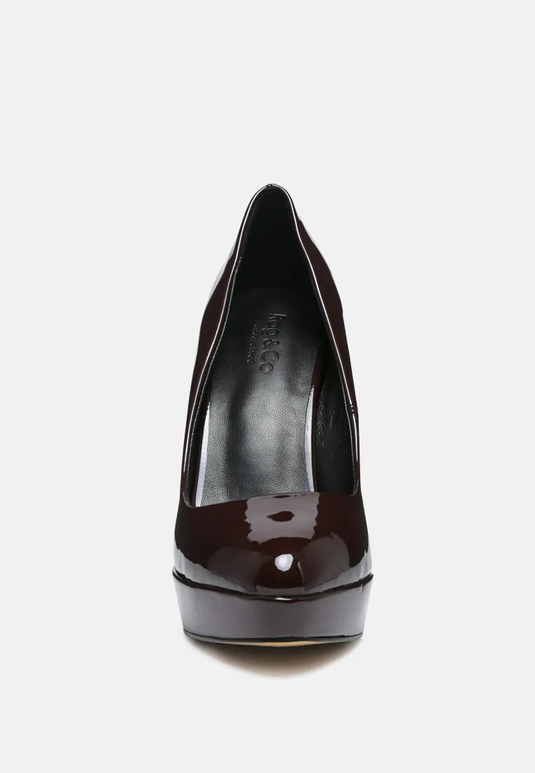 FAUSTINE Espresso Stiletto Pump Sandals