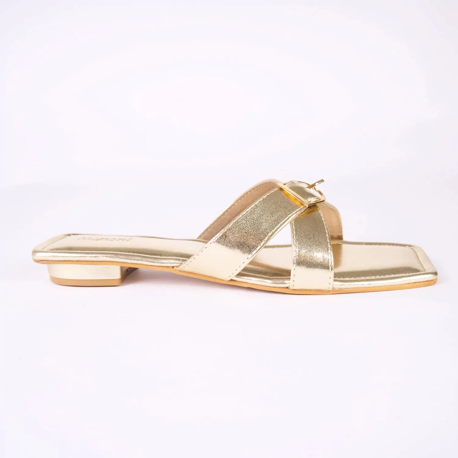 FEARLESS Gold Buckle Slides