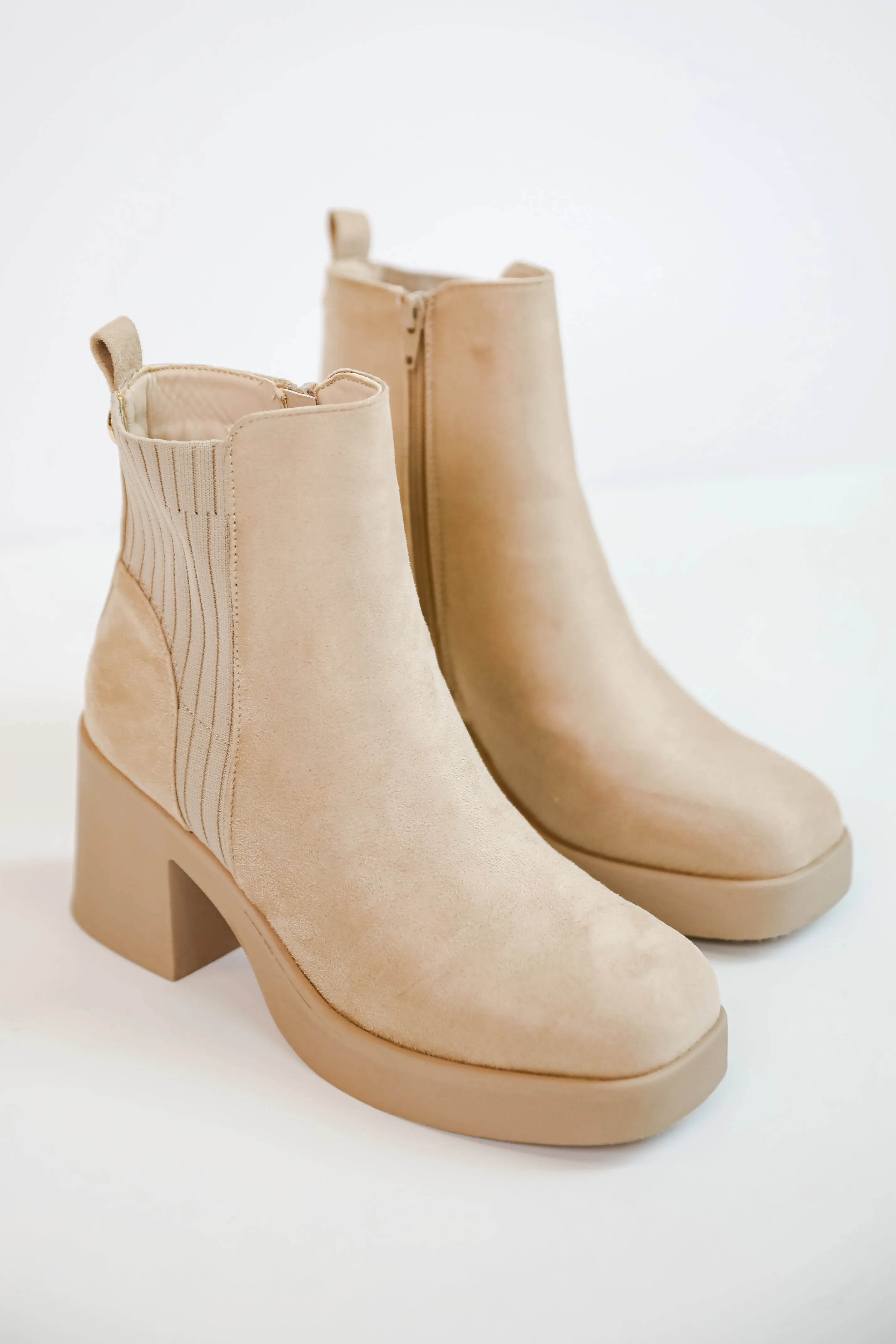 FINAL SALE - Get In Line Platform Booties